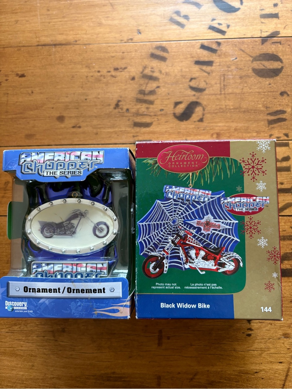 2 American Chopper Christmas ornaments